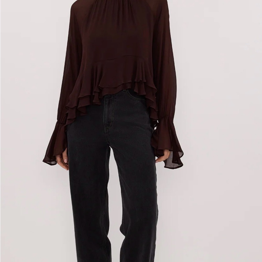 DISSH Bodhi Dark Choc Long Sleeve Top - Picture 2 of 4